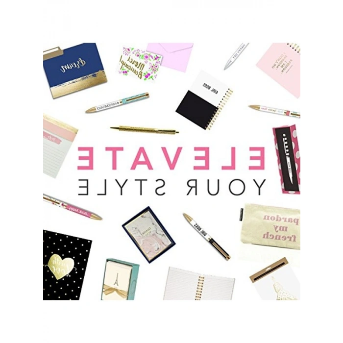 Altın Folyo Süslemeli Dosya Klasör Seti, 9 Klasör