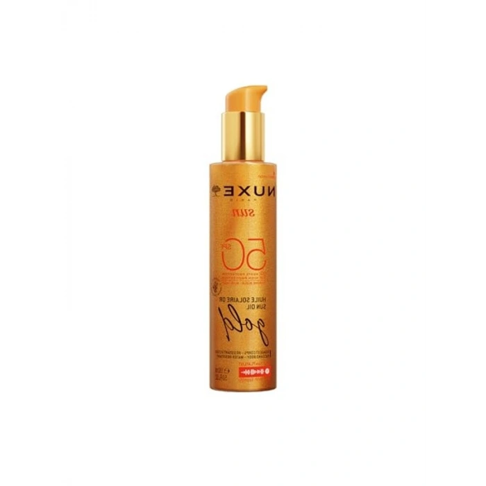 Altın Işıltılı Yüz ve Vücut Yağı SPF50, 150 ml, Parlaklık Sağlar