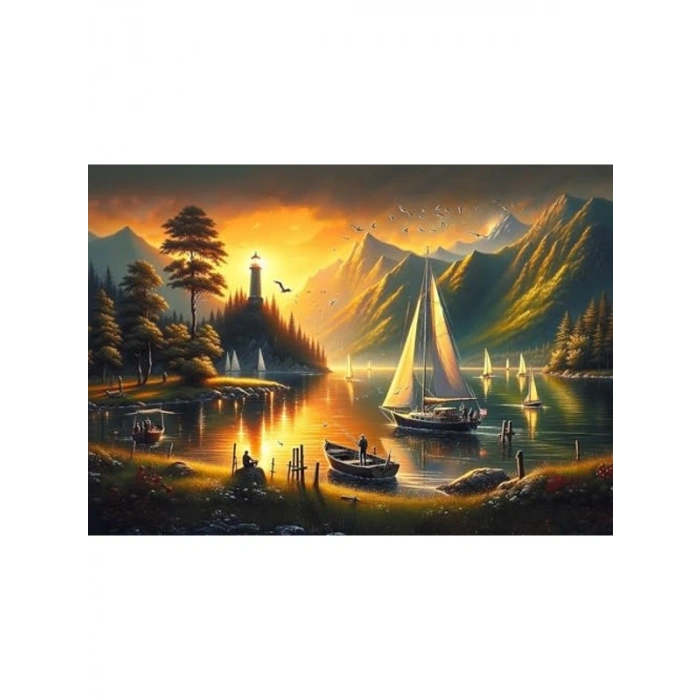 Altın Kıyılar Temalı 1000 Parça Puzzle, Eğlenceli Aktivite