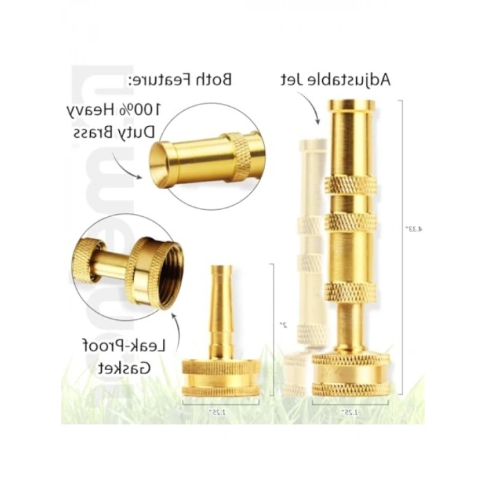 Altın Renk Metal Süpürme Başlığı Seti - 2li Paket