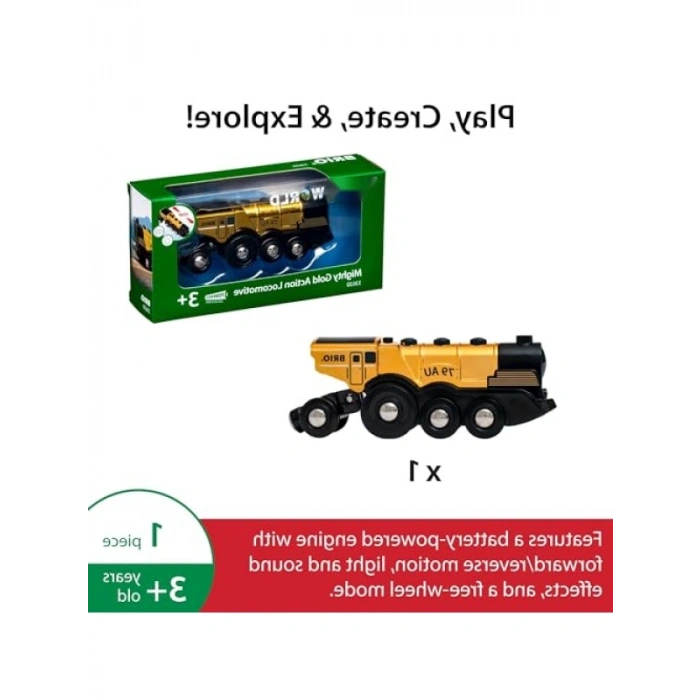 Altın Renkli Lokomotif Oyuncak