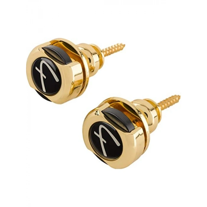 Altın Renkli Strap Lock Seti ile Güvenli Gitar Taşıma Çözümü