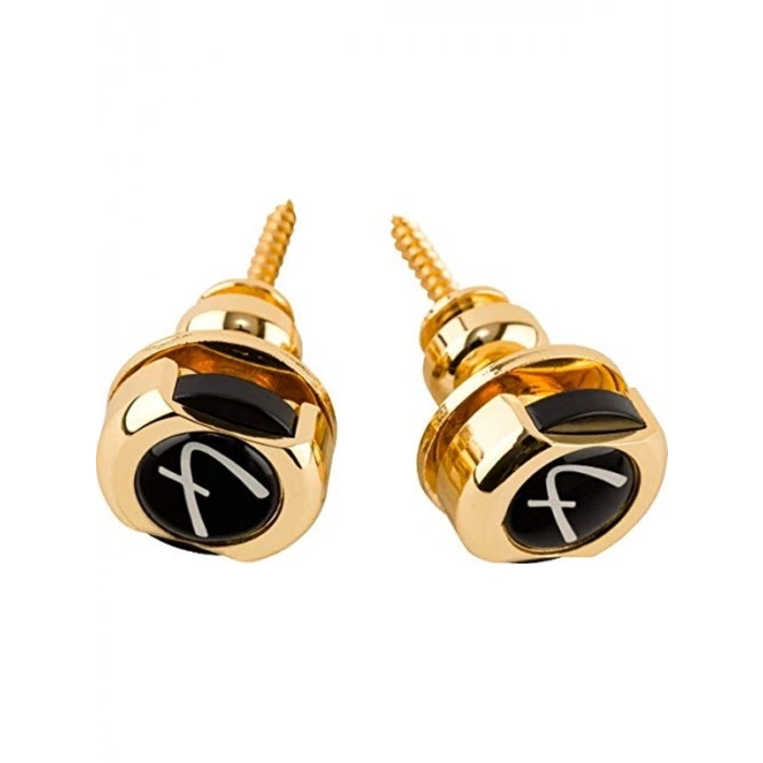 Altın Renkli Strap Lock Seti ile Güvenli Gitar Taşıma Çözümü