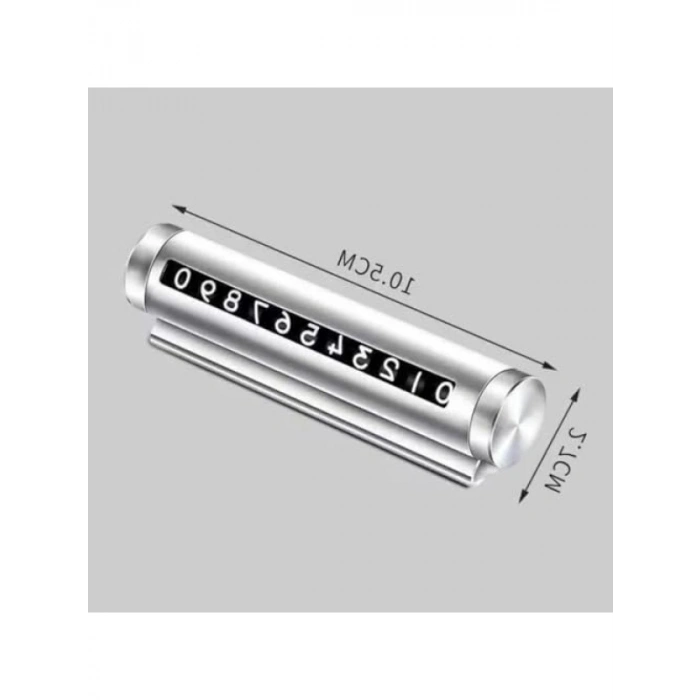 Alüminyum Araç İçi Telefon Numaratörü - Gri Renk Çevirmeli