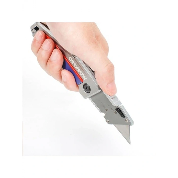 Alüminyum Gövde Katlanır Maket Bıçağı, Yedek Bıçak ile Birlikte