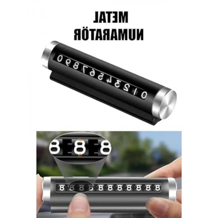 Alüminyum Kasa Araç İçi Park Numaratör | Çevirmeli Tasarım