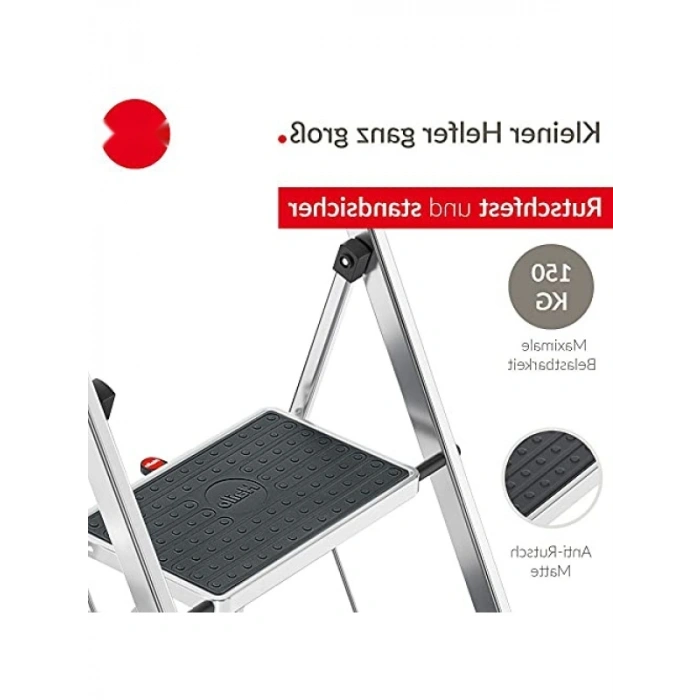 Alüminyum Katlanır Merdiven - 3 Basamaklı, 150 kg Taşıma Kapasitesi