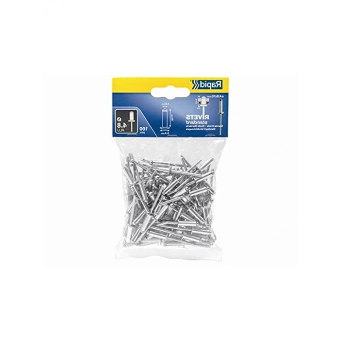 Alüminyum Perçin Ø4.8x10mm 100 Adet Set, Güçlü Bağlantı Çözümü