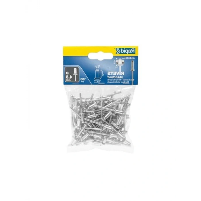 Alüminyum Perçin Ø4.8x10mm 100 Adet Set, Güçlü Bağlantı Çözümü