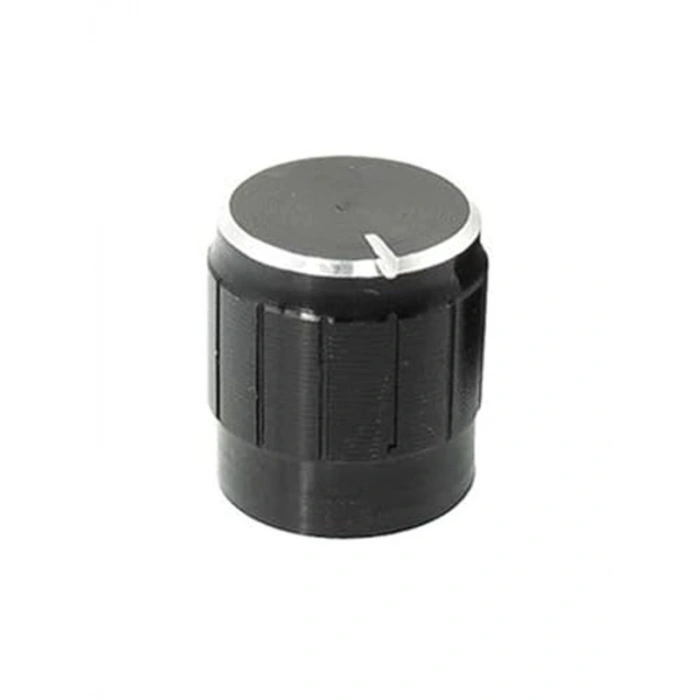 Alüminyum Pot Başlığı, 6mm Tırtıklı Mil ile Metal