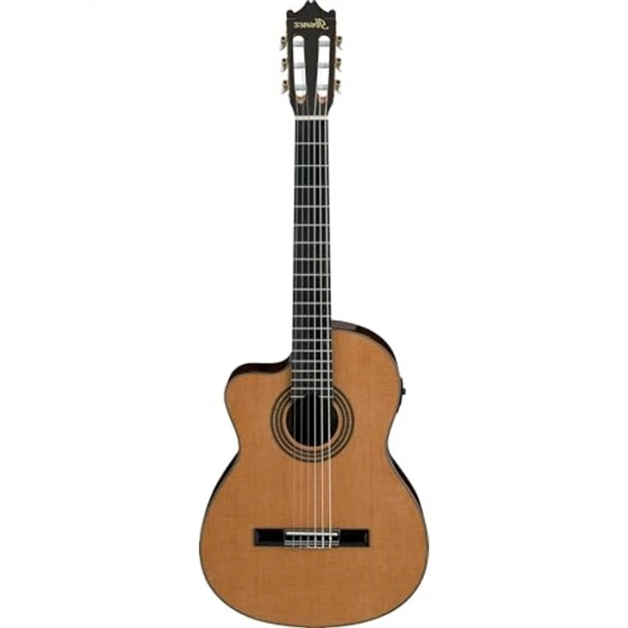 Amber parlak renkli klasik gitar kesitli 6-string modeli