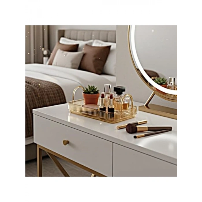 Amber Sarı Banyo Düzenleyici Organizer Raf