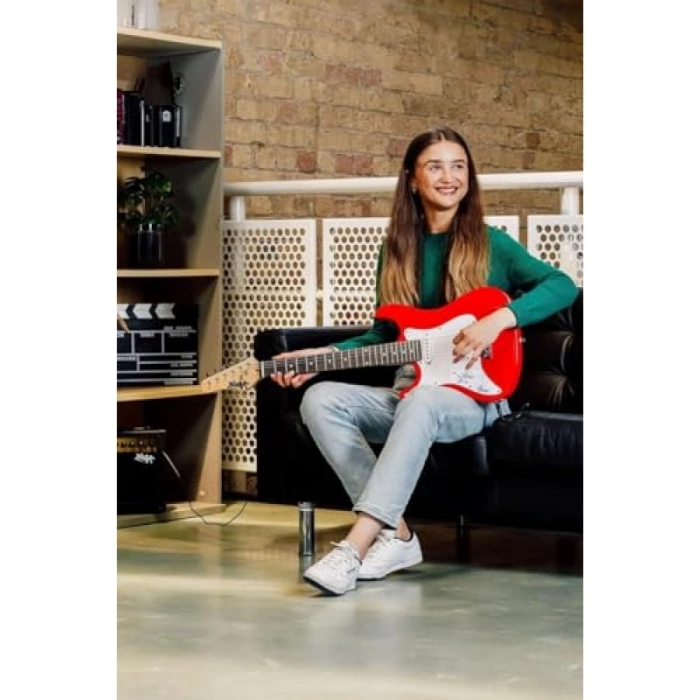 Amfili Full 3/4 Boy Elektro Gitar Seti - Kırmızı (8-12 Yaş)