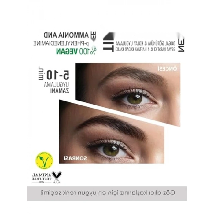 Amonyaksız %100 Vegan Siyah Kaş Boyası