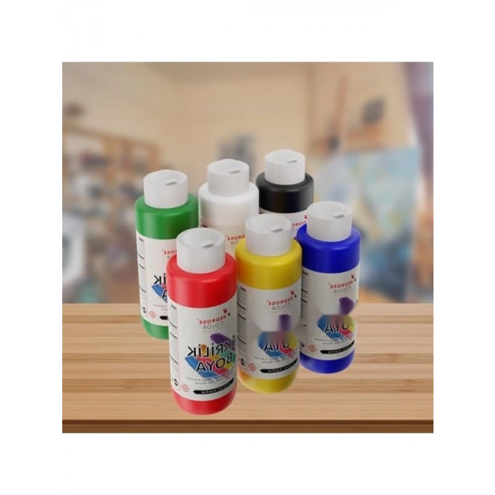 Ana Renkler Akrilik Boya Seti - 6lı, 6x120ml