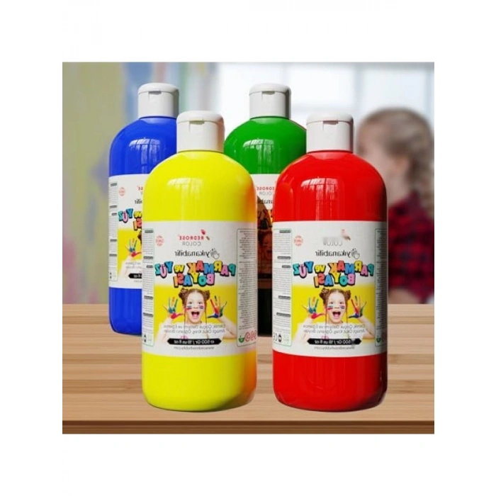 Ana Renkler Parmak Boyası 4lü Set - 4x500 gr