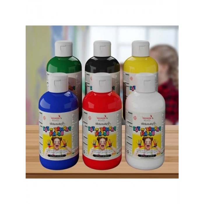 Ana Renkler Parmak Boyası Seti (6lı)