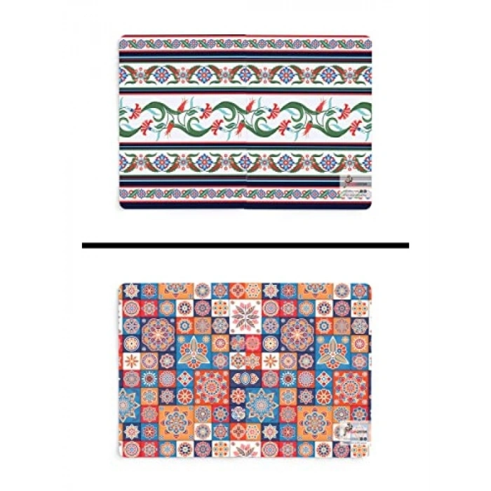 Anadolu Motifleri ile Süslenmiş Çizgisiz Defter Seti, 4 Adet