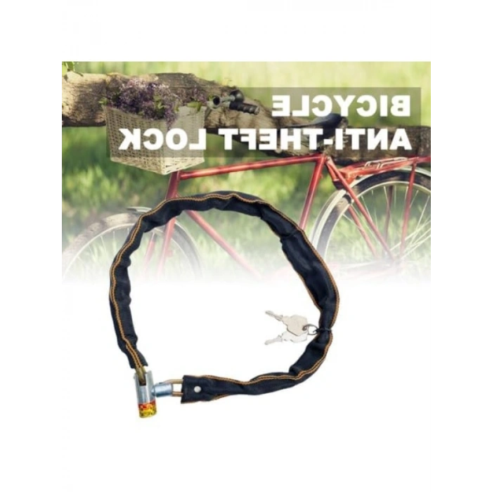 Anahtarlı Çelik Zincir Halat Kilidi - 80 cm Uzunluk