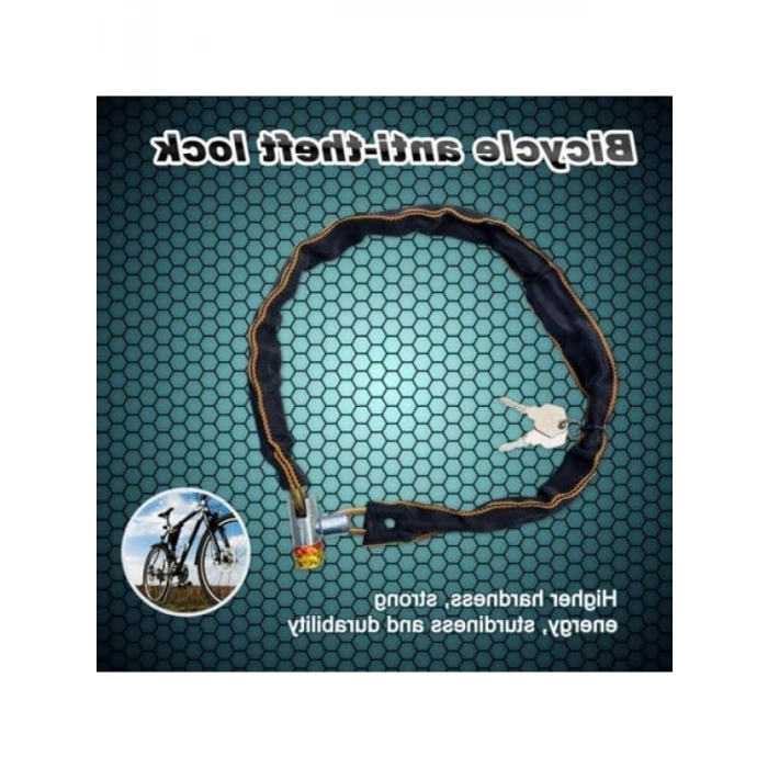 Anahtarlı Çelik Zincir Halat Kilidi - 80 cm Uzunluk