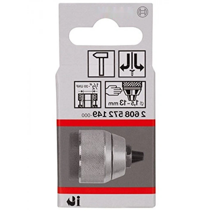 Anahtarsız 13 mm Çap Mandren - Gri