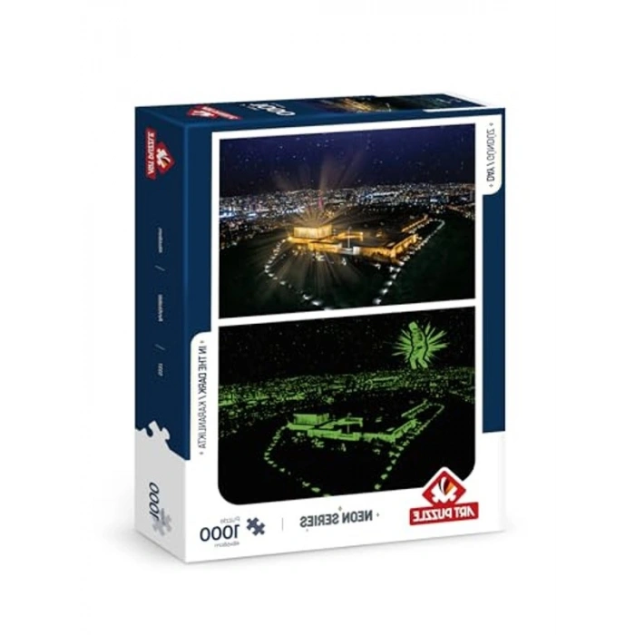 Anıtkabir Temalı Neon Puzzle - 1000 Parça Eğlenceli Yapboz