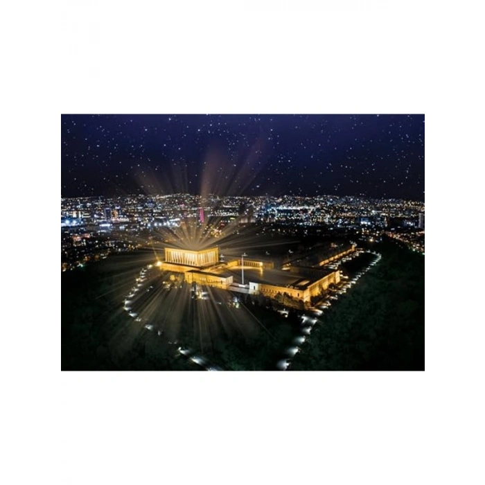 Anıtkabir Temalı Neon Puzzle - 1000 Parça Eğlenceli Yapboz