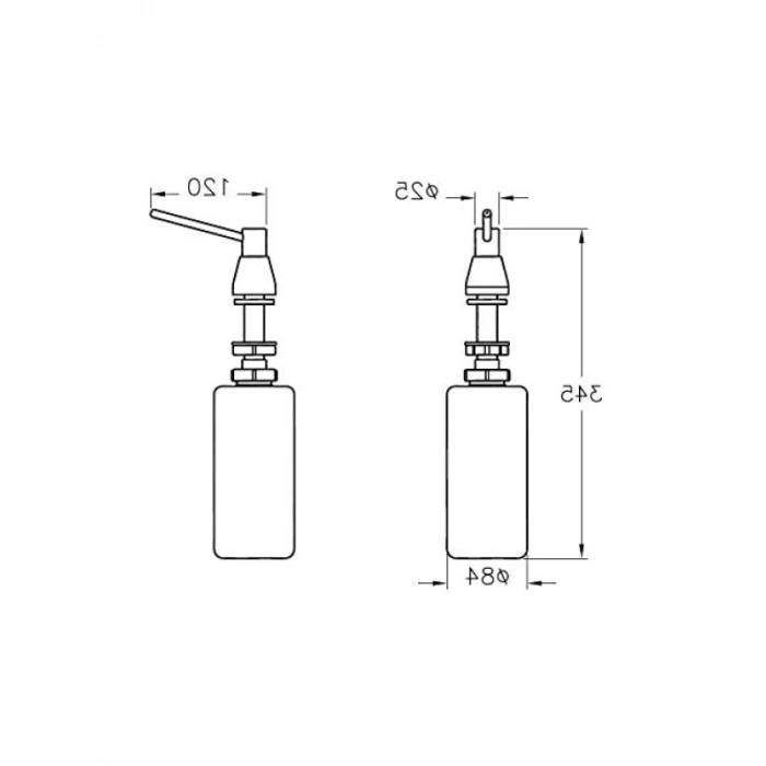 Ankastre Sıvı Sabunluk - Krom Kaplama