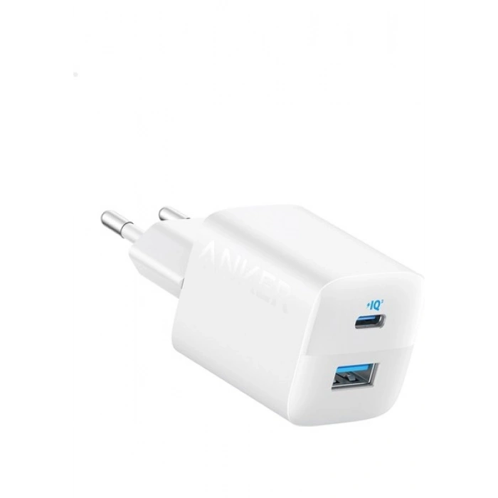 Anker 323 33W USB-C + USB-A Hızlı Şarj Cihazı -(USB-C PD 20W + USB-A 12W) iPhone & Android ile Uyumlu Type-C Hızlı Şarj Adaptörü - A2331 - Beyaz (Anker Türkiye Garantili)