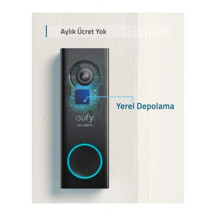 Anker Eufy Security Kablosuz Kapı Zili 1080p Dahili Bataryalı - E8220 (Anker Türkiye Garantili)