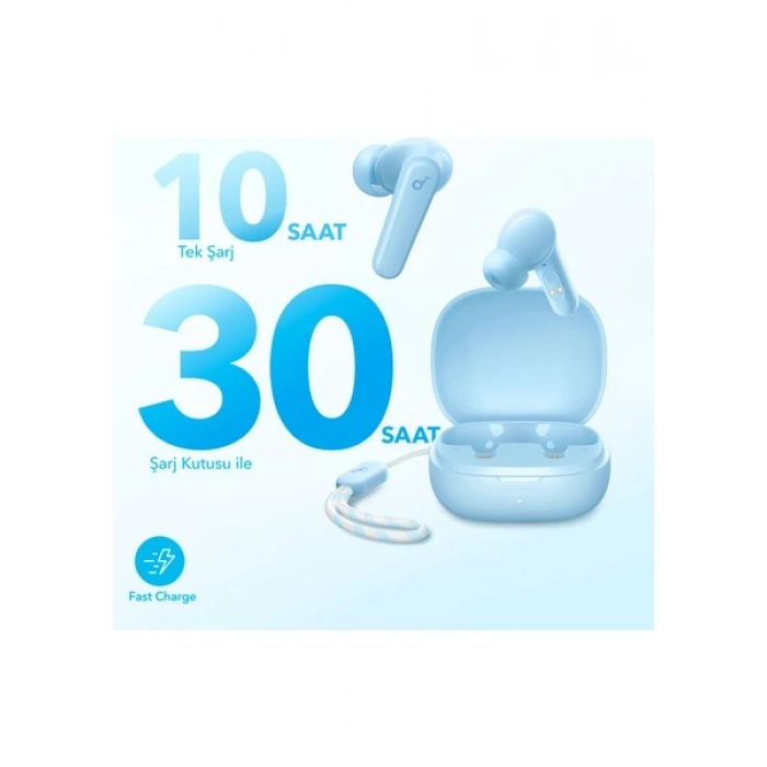 Anker Soundcore R50I Tws Bluetooth Kablosuz Kulaklık Açık Mavi - Ios ve Android Uyumlu - A3949 (Anker Türkiye Garantili)