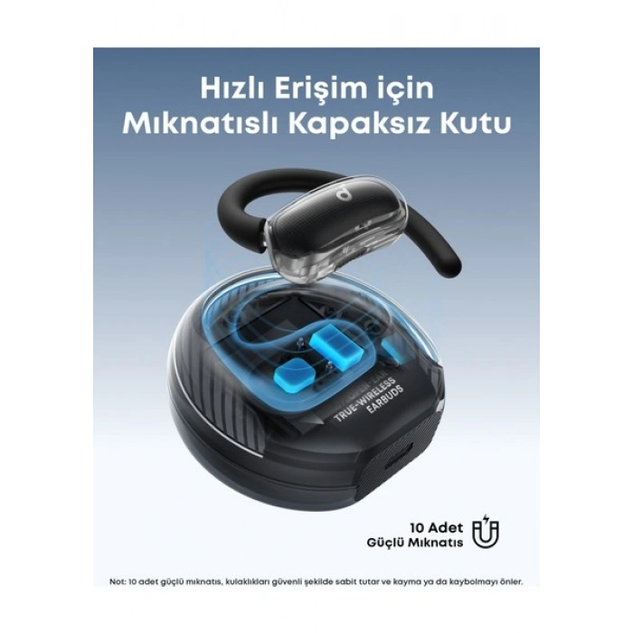 Anker Soundcore V40i Open-Ear Bluetooth Kulaklık - IP55 - 21 Saat Oynatma Süresi - Bluetooth 5.4 - Siyah - A3878 (Anker Türkiye Garantili)