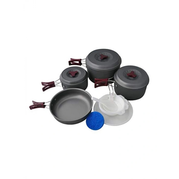 Anodize Alüminyum Yemek Seti - Gri