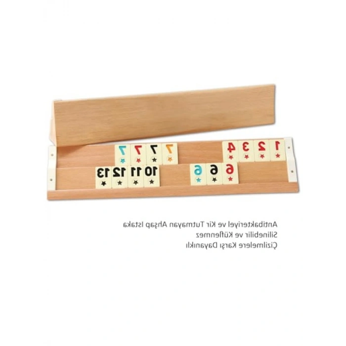 Antibakteriyel Ahşap Okey Takımı - Büyük Boy