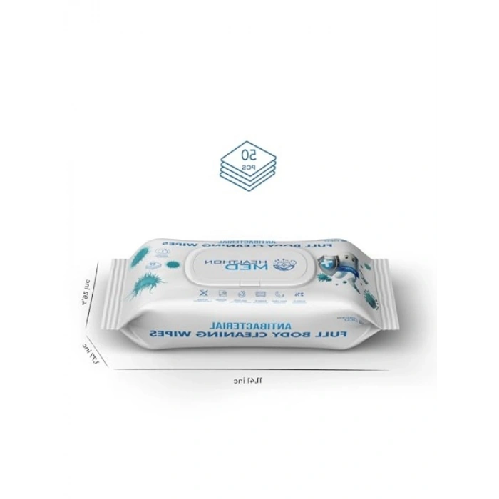 Antibakteriyel Islak Vücut Temizleme Mendili (50 Adet)