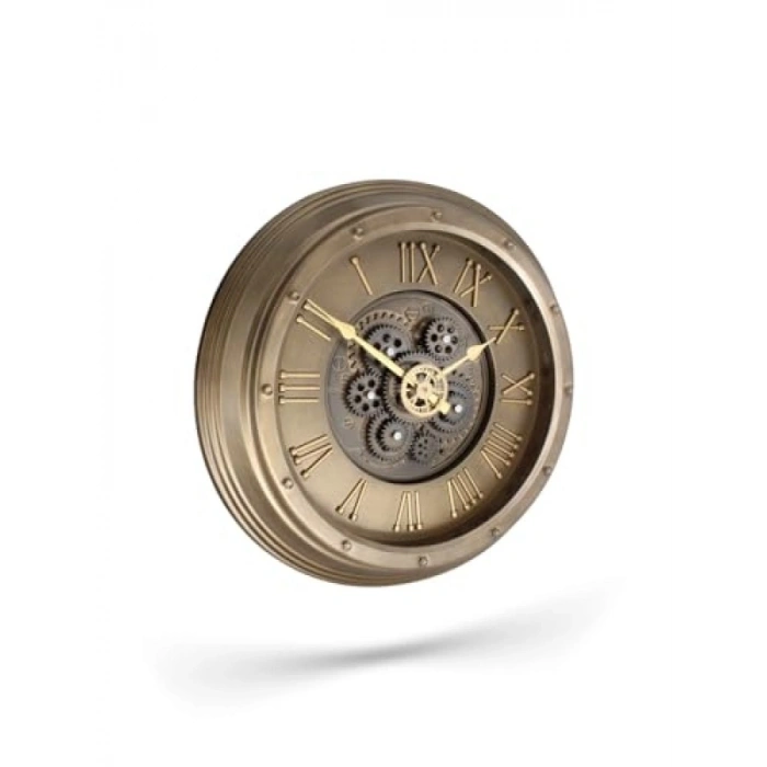 Antik Eskitme Kadranlı 40 CM Duvar Saati - Sessiz ve Şık