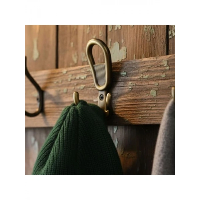 Antik Sarı Vidalı Duvar Askısı