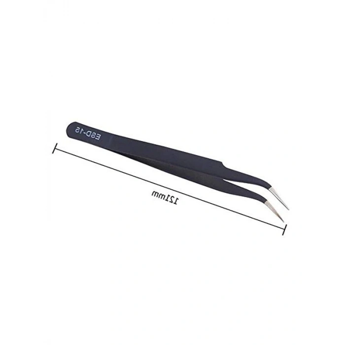 AntiStatik Eğri Uç Cımbız, Yüksek Kalite, ST-15