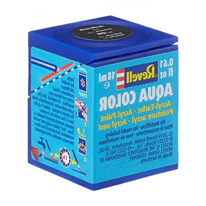 Antrasit Gri Su Bazlı Maket Boyası, Mat 18ml