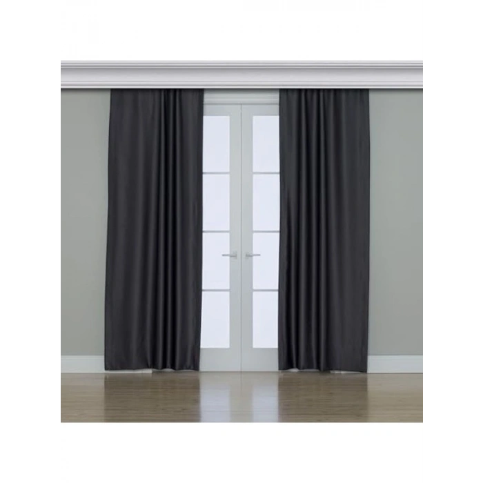 Antrasit Renk 200x260 cm Karartma Fon Perde, Özel Dokuma Kumaş