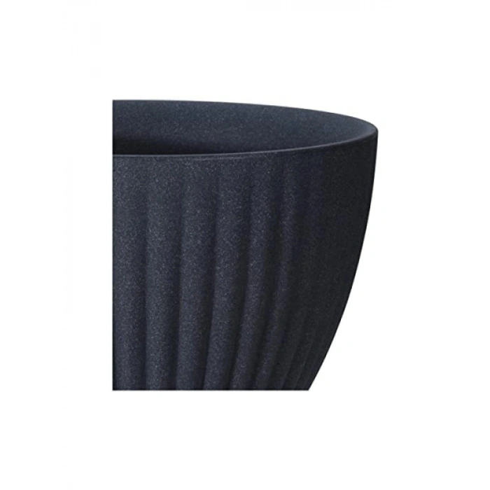 Antrasit Renkli 39 cm Çapında Plastik Saksı