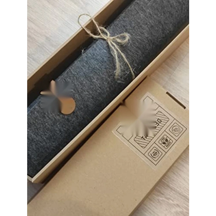 Antrasit Renkli Keçe Mousepad 50x100 cm - Büyük Boy