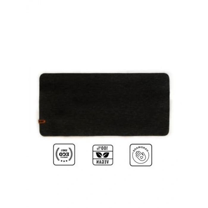 Antrasit Renkli Keçe Mousepad 50x100 cm - Büyük Boy