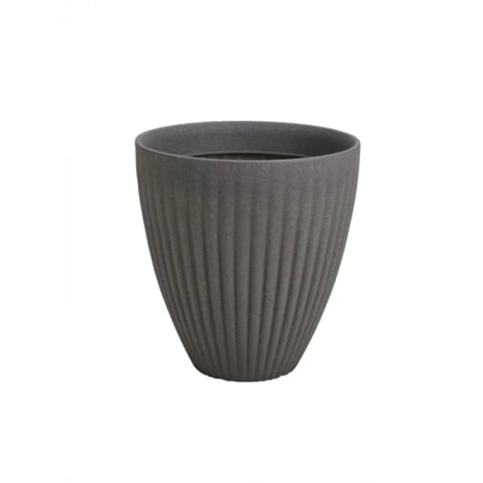 Antrasit Renkli Plastik Saksı - Çap 40 cm, Yükseklik 42 cm