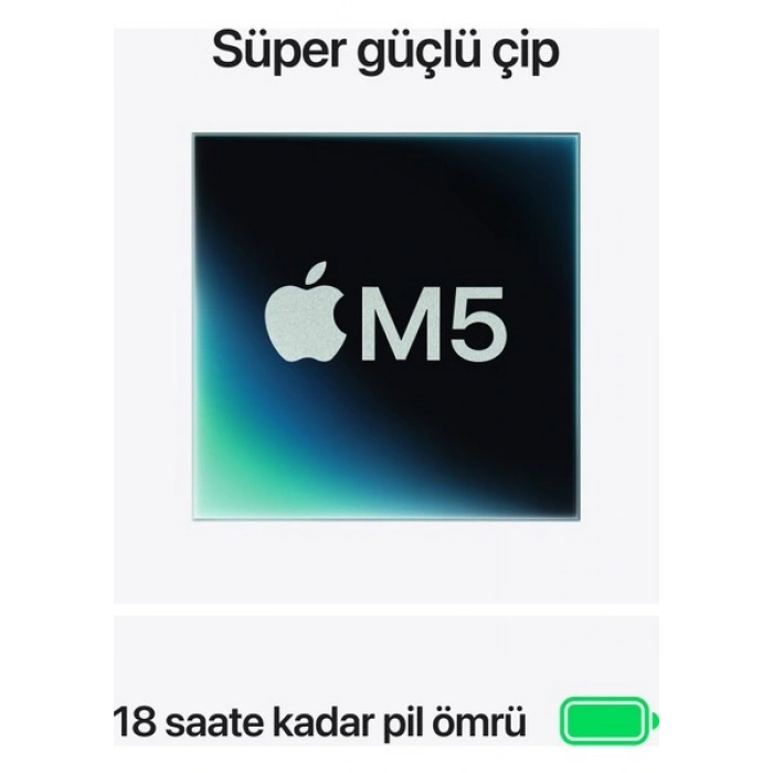 Apple MacBook Air M5 16GB 1TB SSD macOS 13 Taşınabilir Bilgisayar Gümüş MDH84TU/A