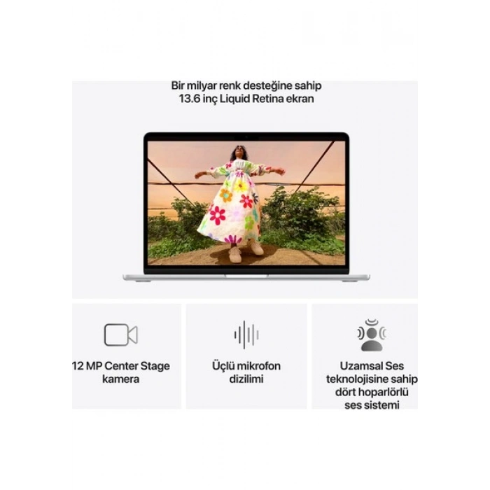 Apple MacBook Air M5 16GB 1TB SSD macOS 13 Taşınabilir Bilgisayar Gümüş MDH84TU/A
