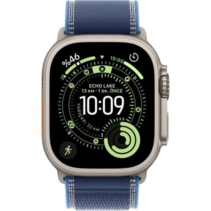 Apple Watch Ultra 3 Gps + Cellular, 49 mm Natürel Titanyum Kasa ve Mavi/parlak mavi Trail loop - S/m