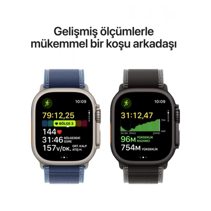 Apple Watch Ultra 3 Gps + Cellular, 49 mm Siyah Titanyum Kasa ve Siyah alpine loop - Orta Boy