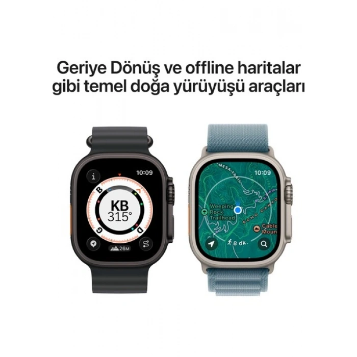 Apple Watch Ultra 3 Gps + Cellular, 49 mm Siyah Titanyum Kasa ve Siyah alpine loop - Orta Boy