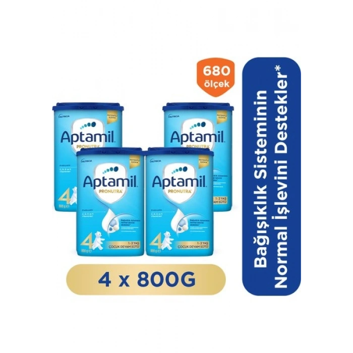 Aptamil 4 Prebiyotikli Devam Sütü 800 Gr x 4 Adet 3200 Gr